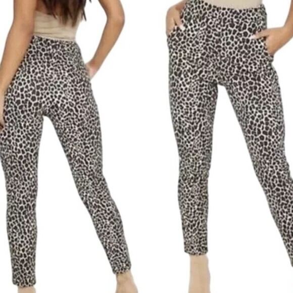 CAbi Pants - Cabi Pivot Spotted Joggers Leopard Print Pull On Size XL